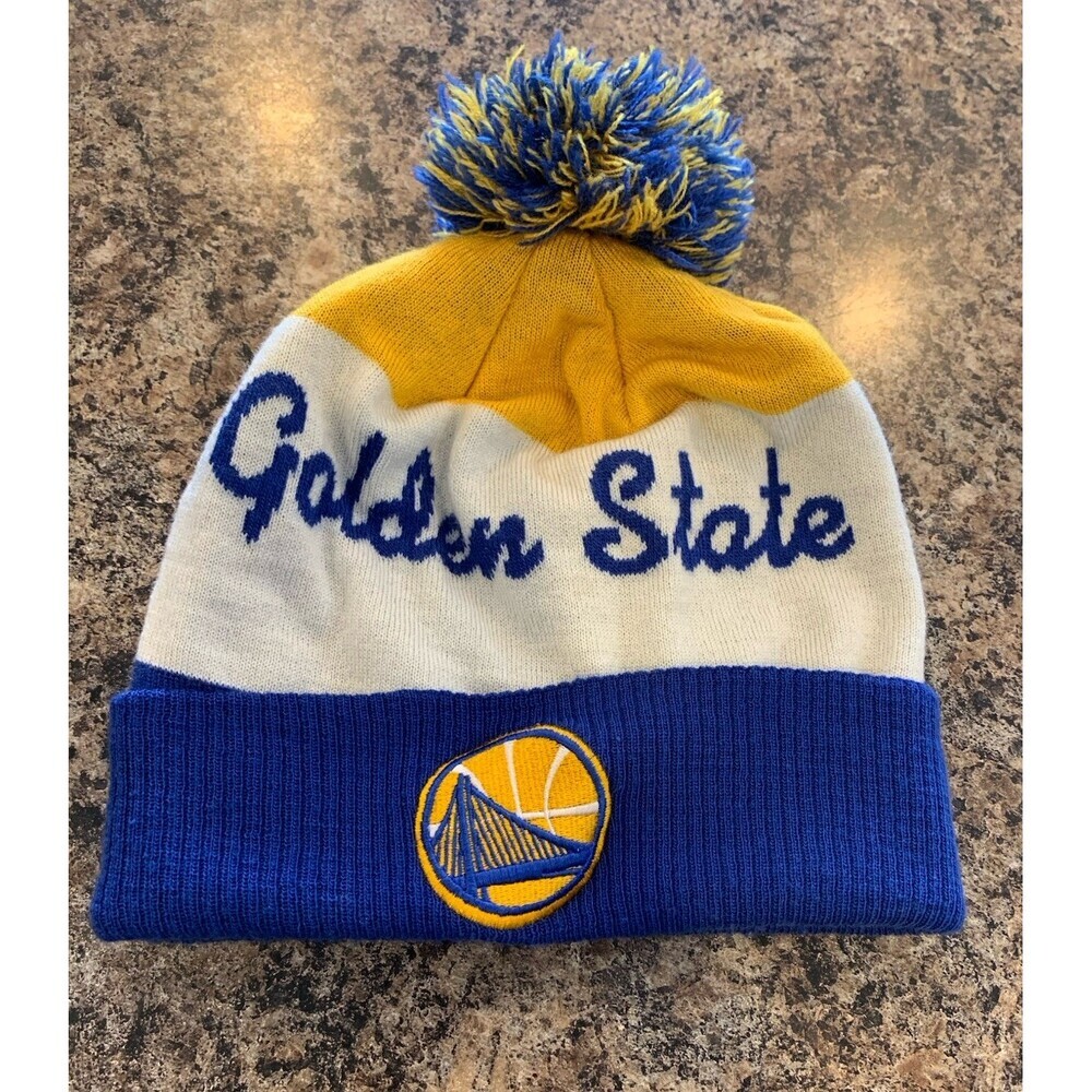 Golden State Warriors Winter Hat Beanie With Pom